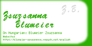 zsuzsanna blumeier business card